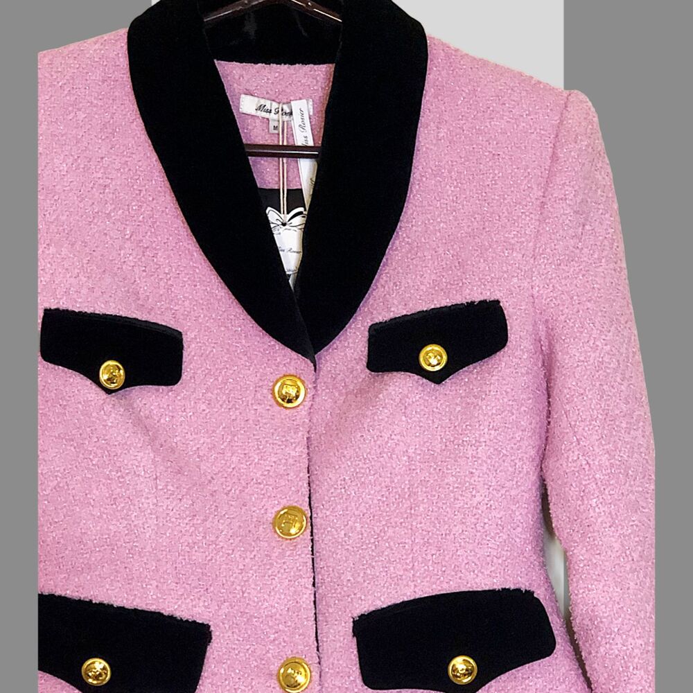 NWT 2pc Miss Rosier Emma Two-Piece Blazer and Skirt Set, Sz M, S - Picture 3 of 12